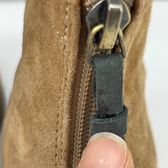 Jeffrey Campbell Rumble Tan Suede Chunky Heel Bootie Ankle Boot - Picture 9 of 14